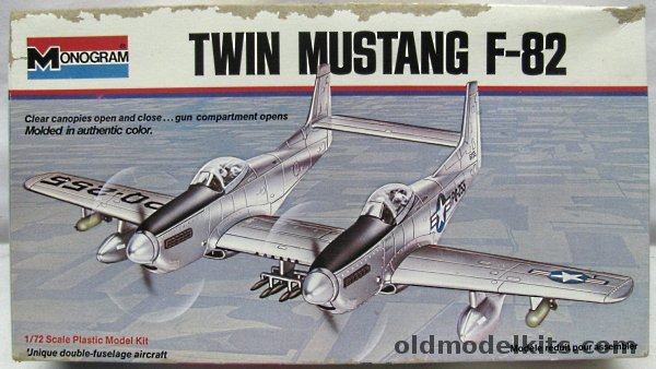 Monogram 1/72 Twin Mustang F-82G, 7501 plastic model kit